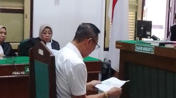 Sidang Pembacaan Pledoi Terkait Dugaan Korupsi Alih Fungsi Kawasan Hutan